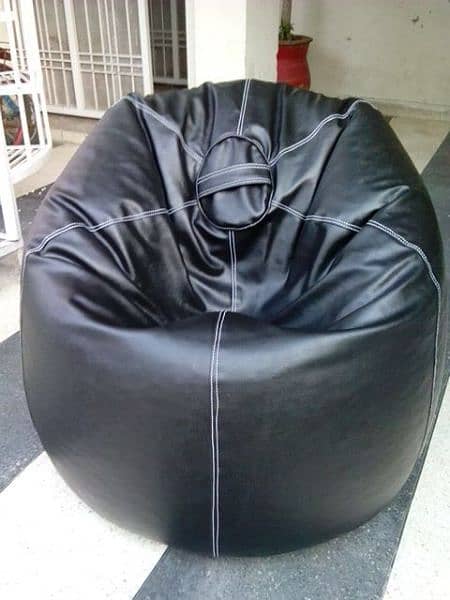 EXTRA LARGE  LEATHER BEAN BAGS 2