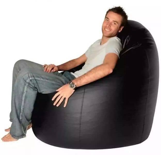 EXTRA LARGE  LEATHER BEAN BAGS 6
