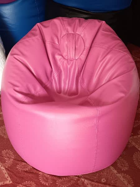 EXTRA LARGE  LEATHER BEAN BAGS 7