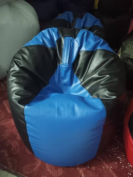 EXTRA LARGE  LEATHER BEAN BAGS 9