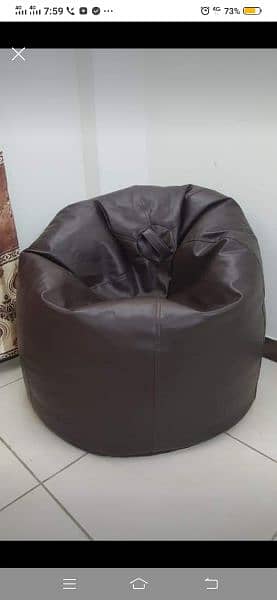 EXTRA LARGE  LEATHER BEAN BAGS 10