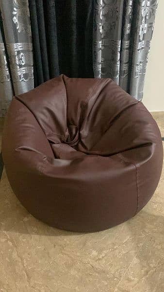 EXTRA LARGE  LEATHER BEAN BAGS 11