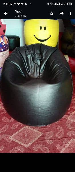 EXTRA LARGE  LEATHER BEAN BAGS 12