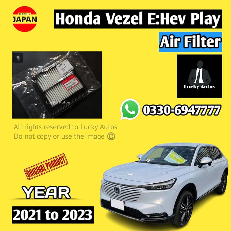 Honda Vezel e HEV Play Genuine Air Filter YEAR 2021 to 2023 0