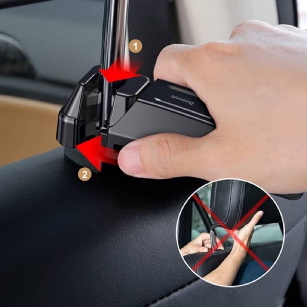 Baseus Car Rear Seat Headrest Phone Bracket Holder hook 13