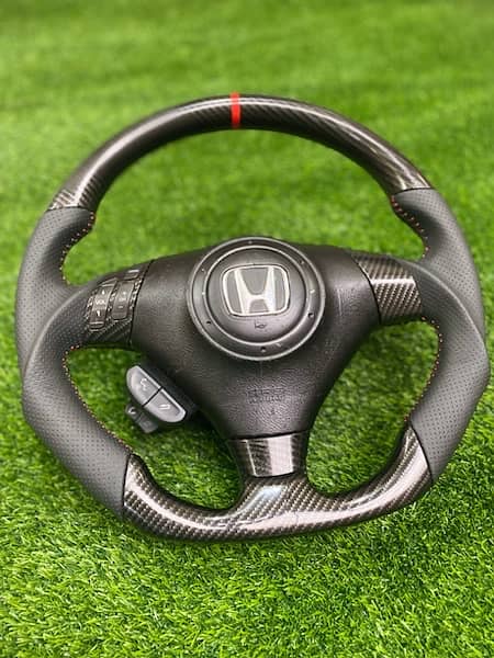 Honda accord + cl7 + cl9 sports carbon fiber multimedia steering 9