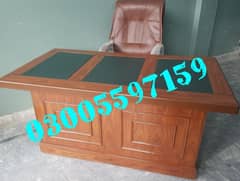 Office table leather top desk 4,5ft furniture chair home shop sofa set 0