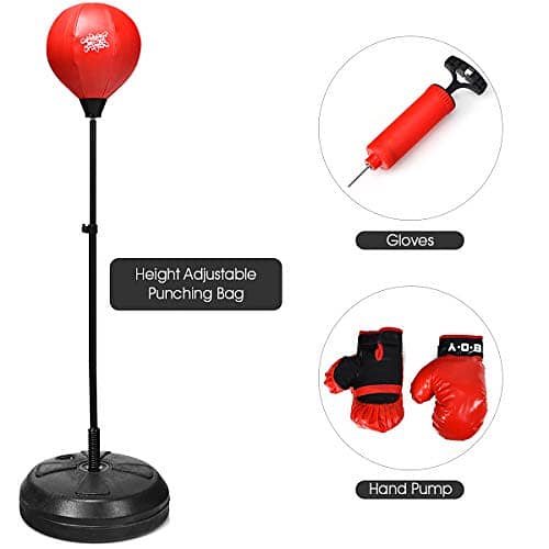 Boxing Punch Ball Set 360 Degree Rebound Spring For Teenager Height Ad 2