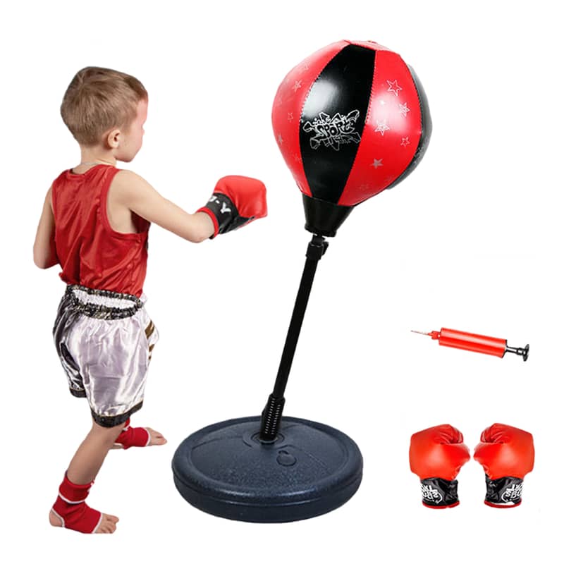 Boxing Punch Ball Set 360 Degree Rebound Spring For Teenager Height Ad 4