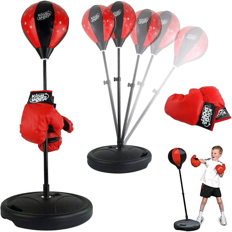 Boxing Punch Ball Set 360 Degree Rebound Spring For Teenager Height Ad 5