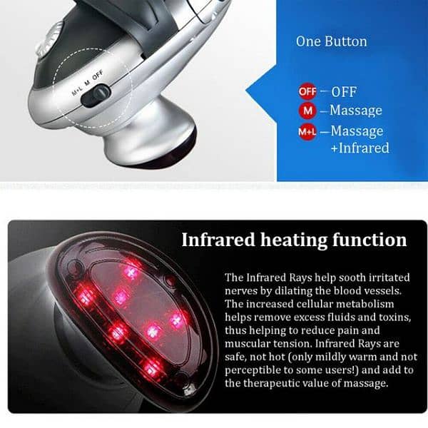 New Electric Handheld Vibrating Full Body Massager Heating Machine 2