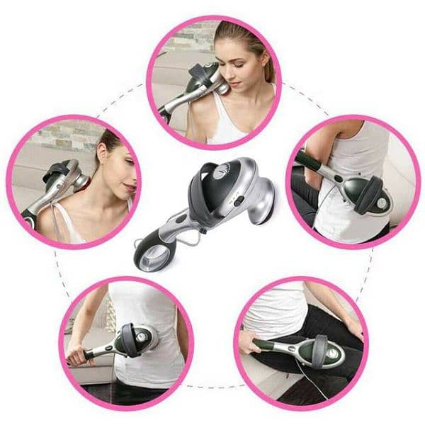 New Electric Handheld Vibrating Full Body Massager Heating Machine 4