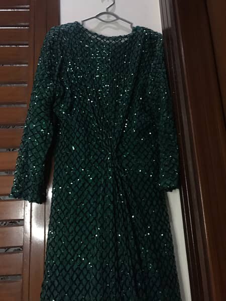 VANYA BRAND TEAL SEQUIN KAFTAN 2