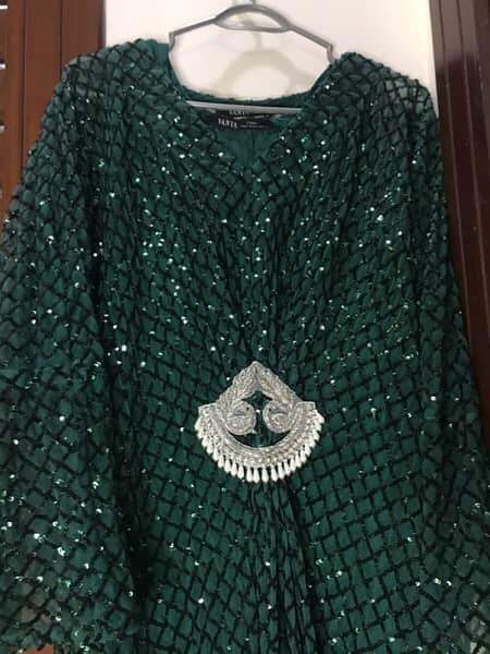 VANYA BRAND TEAL SEQUIN KAFTAN 3