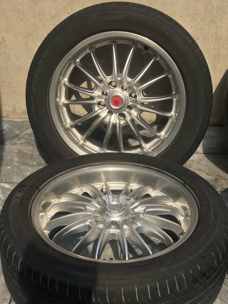 17 inch Japanese sports Alloy wheels with Dunlop low profile tyres 14