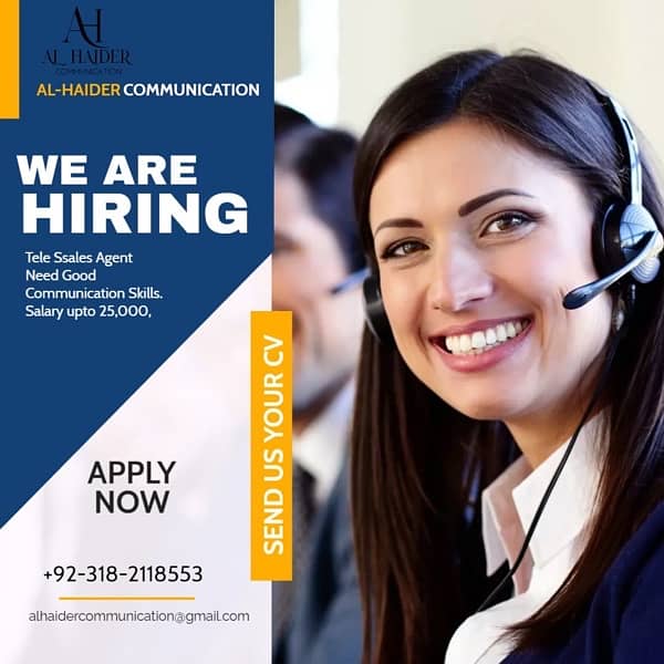 we are hiring tele sales agent 0