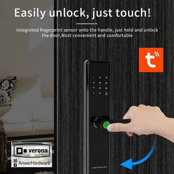 Home Security Handle Smart wireless door lock 1