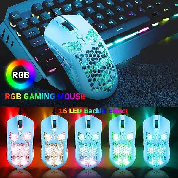ZIYOULANG T60 RGB Mechanical Keyboard 62key, Mouse and Mouse Pad Combo 6