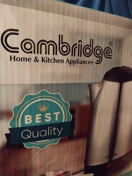 Cambridge Electric Kettle one week used no warrenty 0