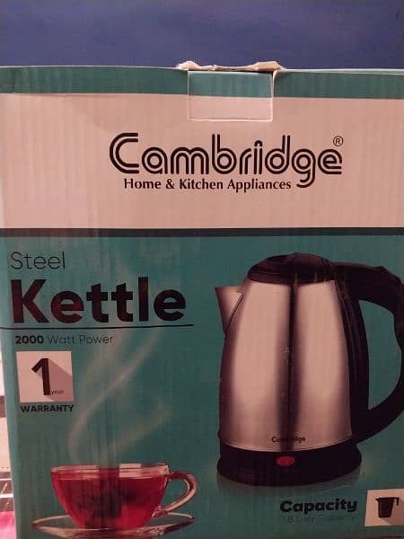 Cambridge Electric Kettle one week used no warrenty 2