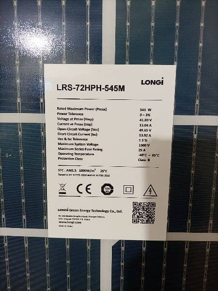 545 Watt Longi Solar Panel double Glass byficial "A" Grade 2