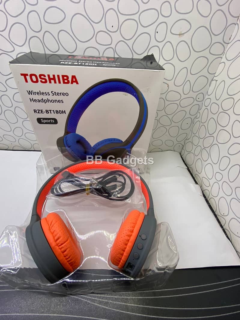 TOSHIBA Wireless Stereo Headphones RZE-BT180H 5