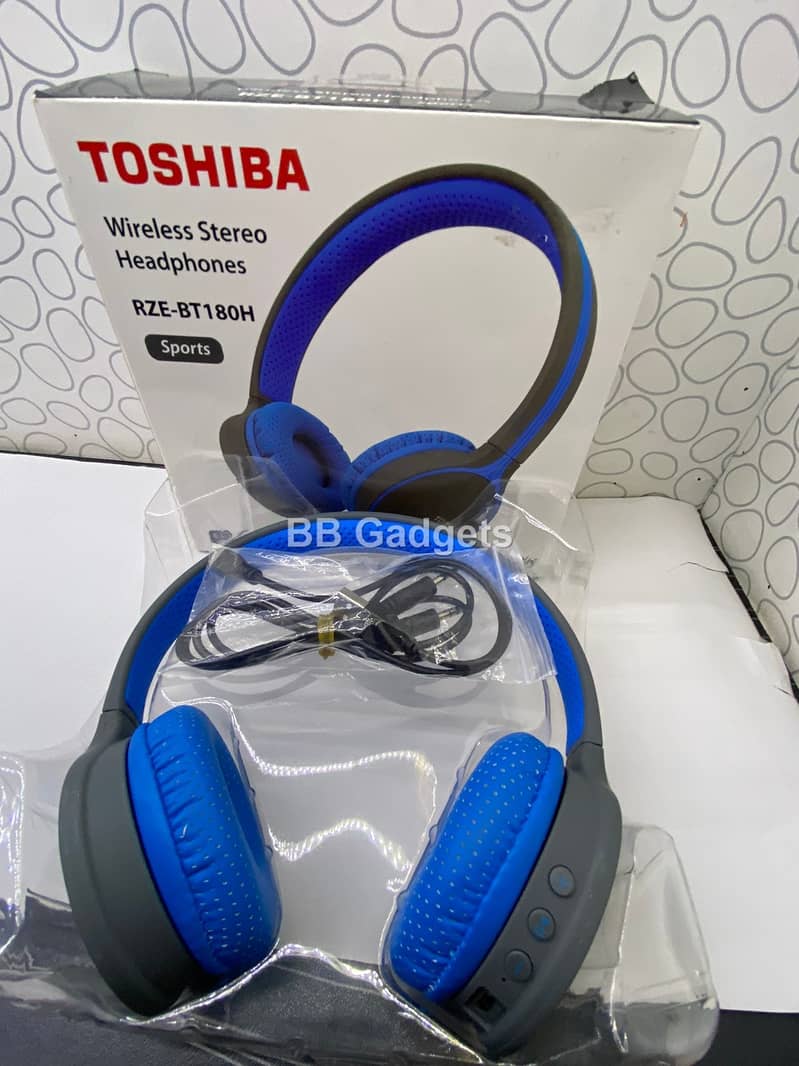 TOSHIBA Wireless Stereo Headphones RZE-BT180H 8