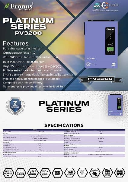 Fronus Platinum PV3200 24v Solar Hybrid Inverter 3