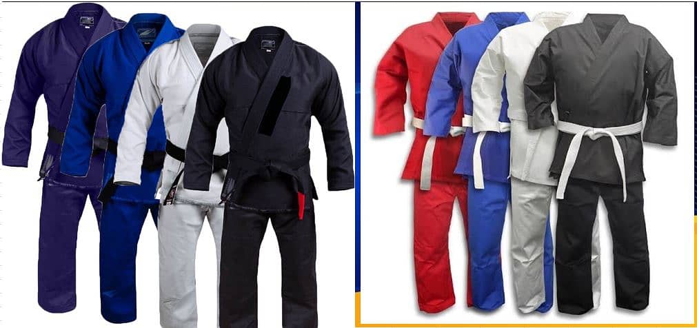 Fashion jiu jisu bjj training suit karate kung fu club red belts wear 0