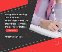 Assignment Writing Work From home