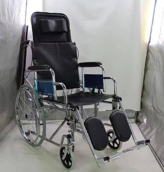 wheelchair folding orthopedic. reclining high back. elevating footres. 3