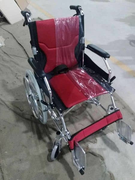 wheelchair used foldable pvc upholestry 8" front&24" rear wheel 11