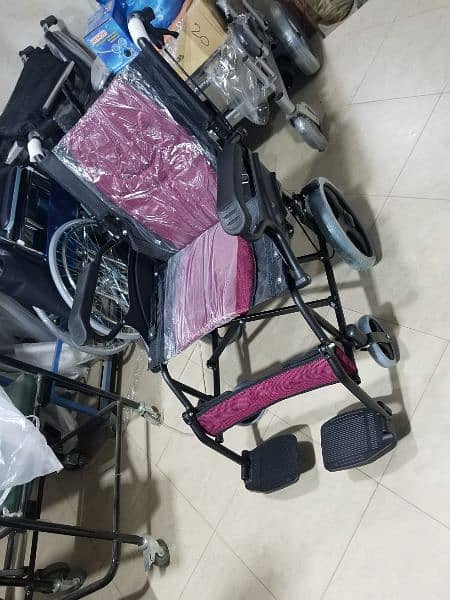 wheelchair used foldable pvc upholestry 8" front&24" rear wheel 12