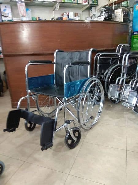 wheelchair used foldable pvc upholestry 8" front&24" rear wheel 7