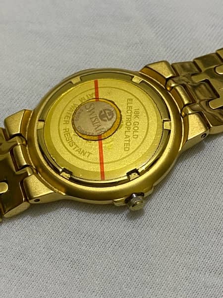 Swistar 18k gold electroplated watch 4