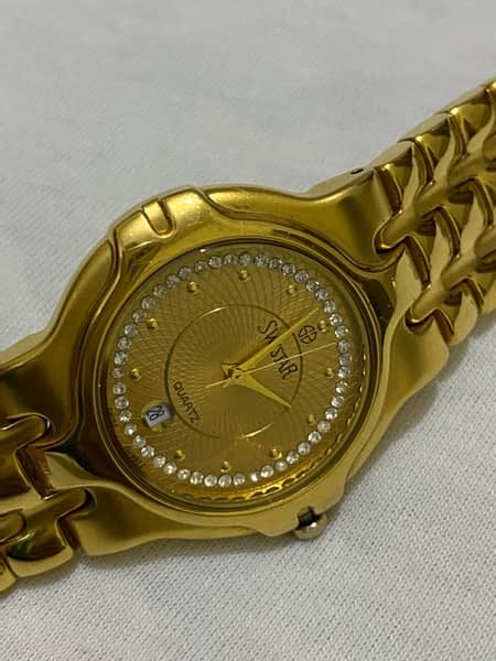 Swistar 18k gold electroplated watch 10