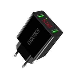 Digital display volt and emp travel adopter charger