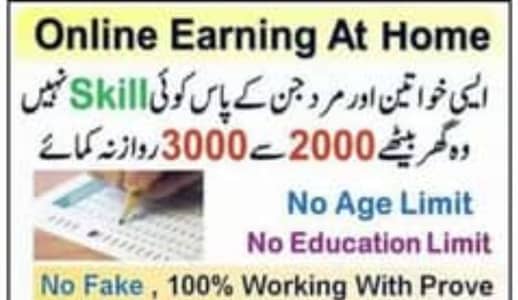Required Male and female house wife Home Base job