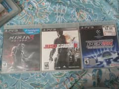 PES2014, Just cause 2, ninja Gaiden 3 for PS3