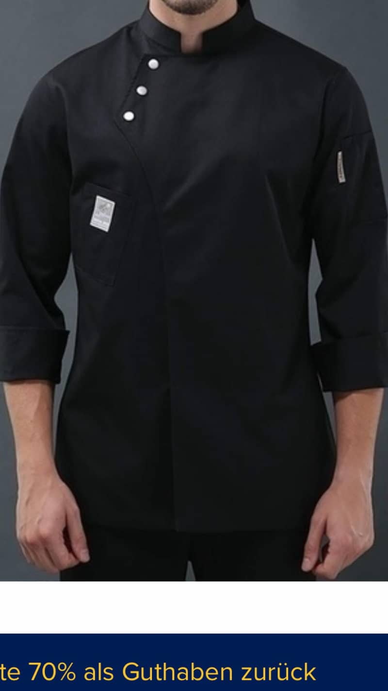 Black & White Chef Coat Uniform Uniform, Workwear, Security Guard suit 8