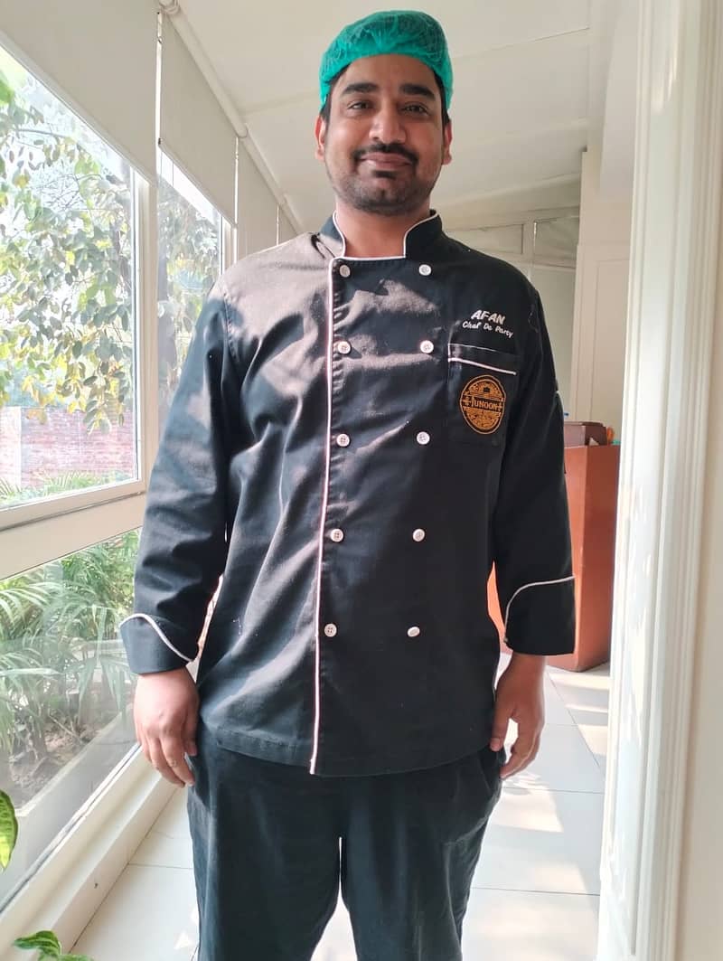 Black & White Chef Coat Uniform Uniform, Workwear, Security Guard suit 12