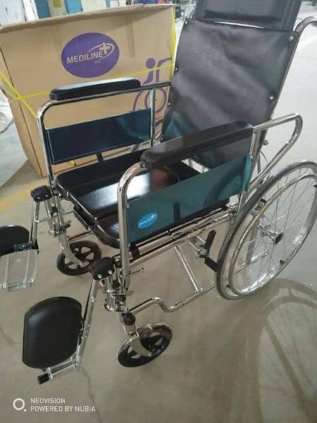wheelchair folding orthopedic. reclining high back. elevating footres. 1