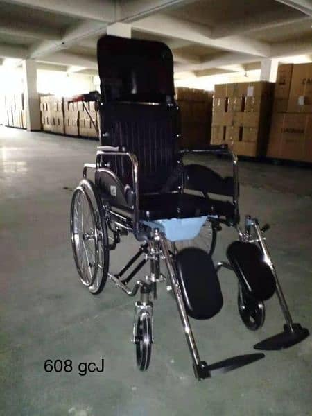 wheelchair folding orthopedic. reclining high back. elevating footres. 2