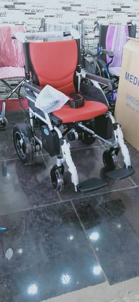 wheelchair electric motorized remote controlled foldable frame battery 2
