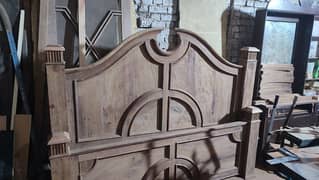 Italian style rosewood bed and table