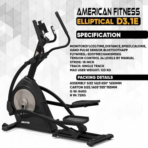 American fitness elliptical trainer gym and fitness machine 1