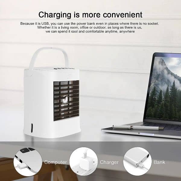 12V PORTABLE RECHARGEABLE AIR COOLER HUMIDIFIER 9
