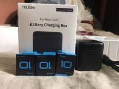 telsin gopro hero 10 batteries and charging case dock gopro hero 8