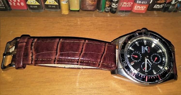 Original CASIO WR200M Silver Tone Watch with Rotating Bezel Japan Movt 3