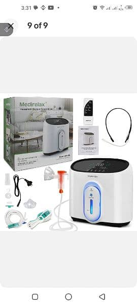 Portable Oxygen Concentrator  1L-6L/min 30% to 90%  Remote Air Filter 3